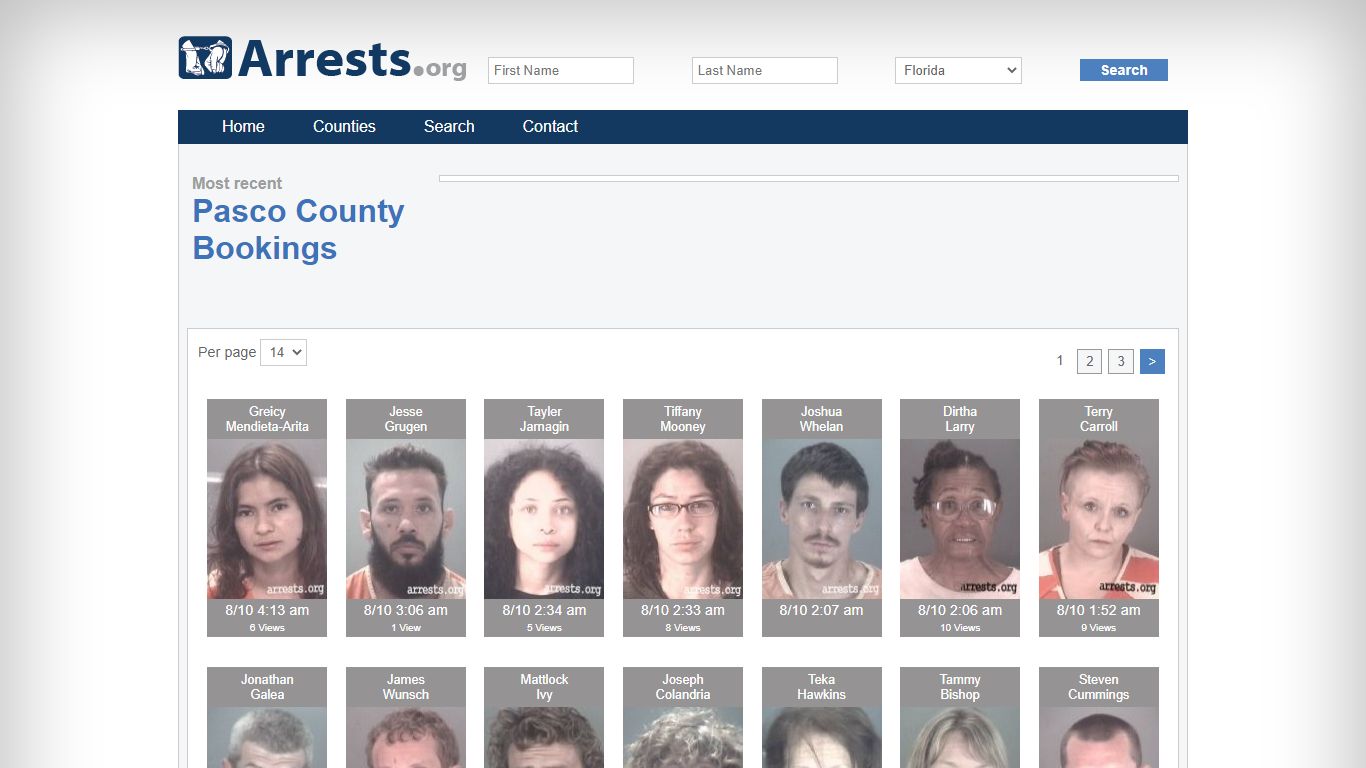 Pasco County Arrests and Inmate Search